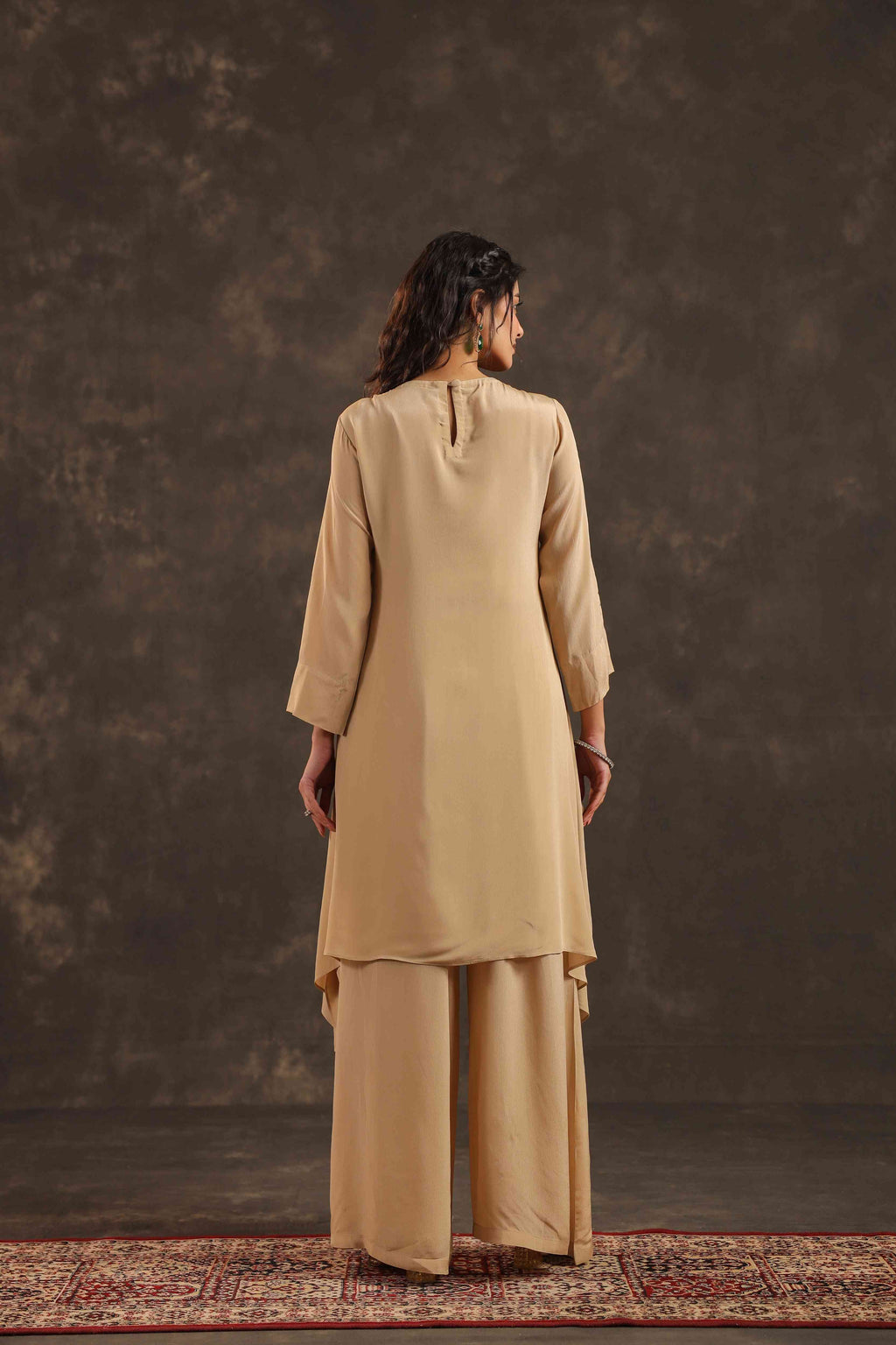 Long Kurti with Heavy Embeliished Yok Off White