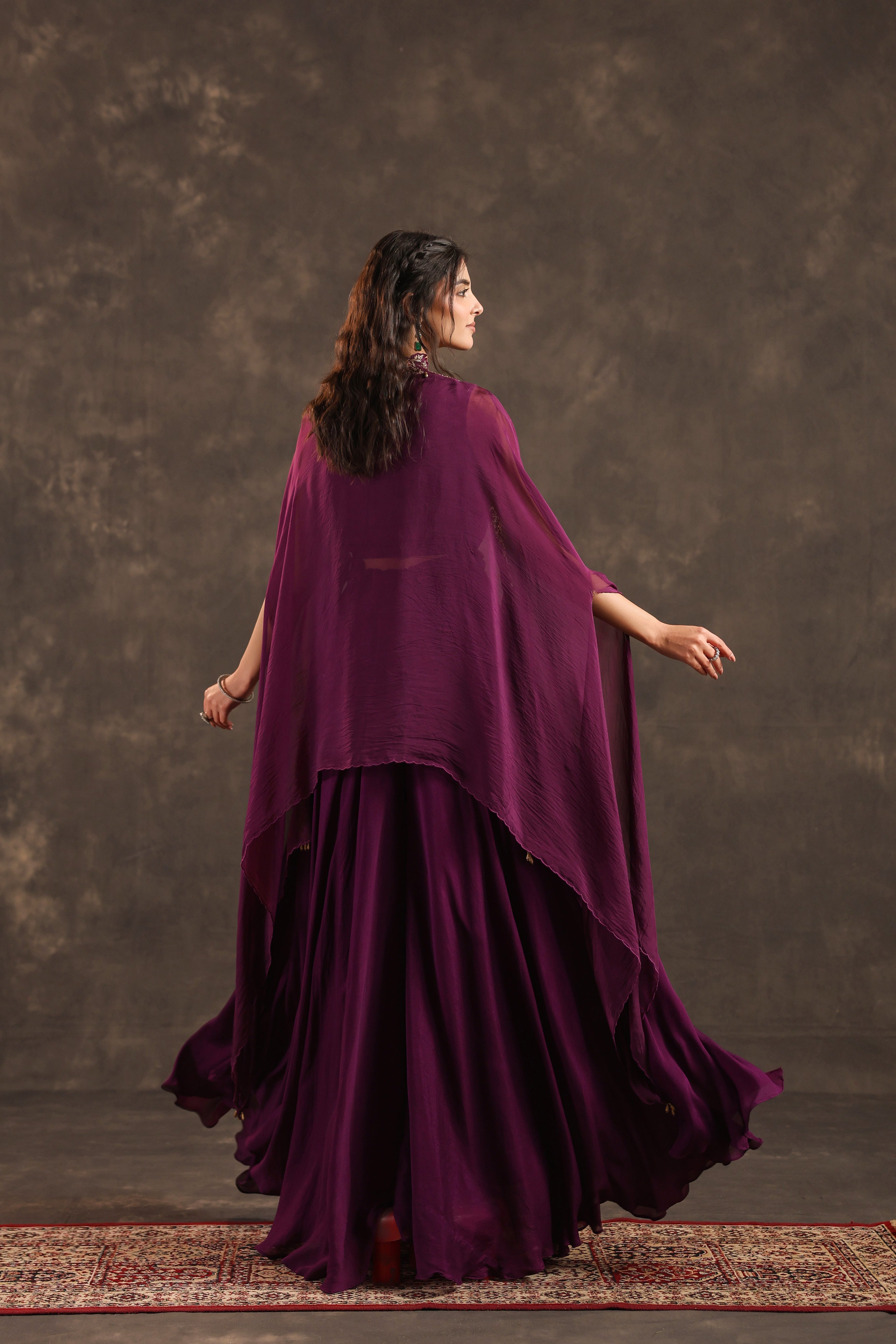 Divider Pant with Heavy Jacket Burgundy
