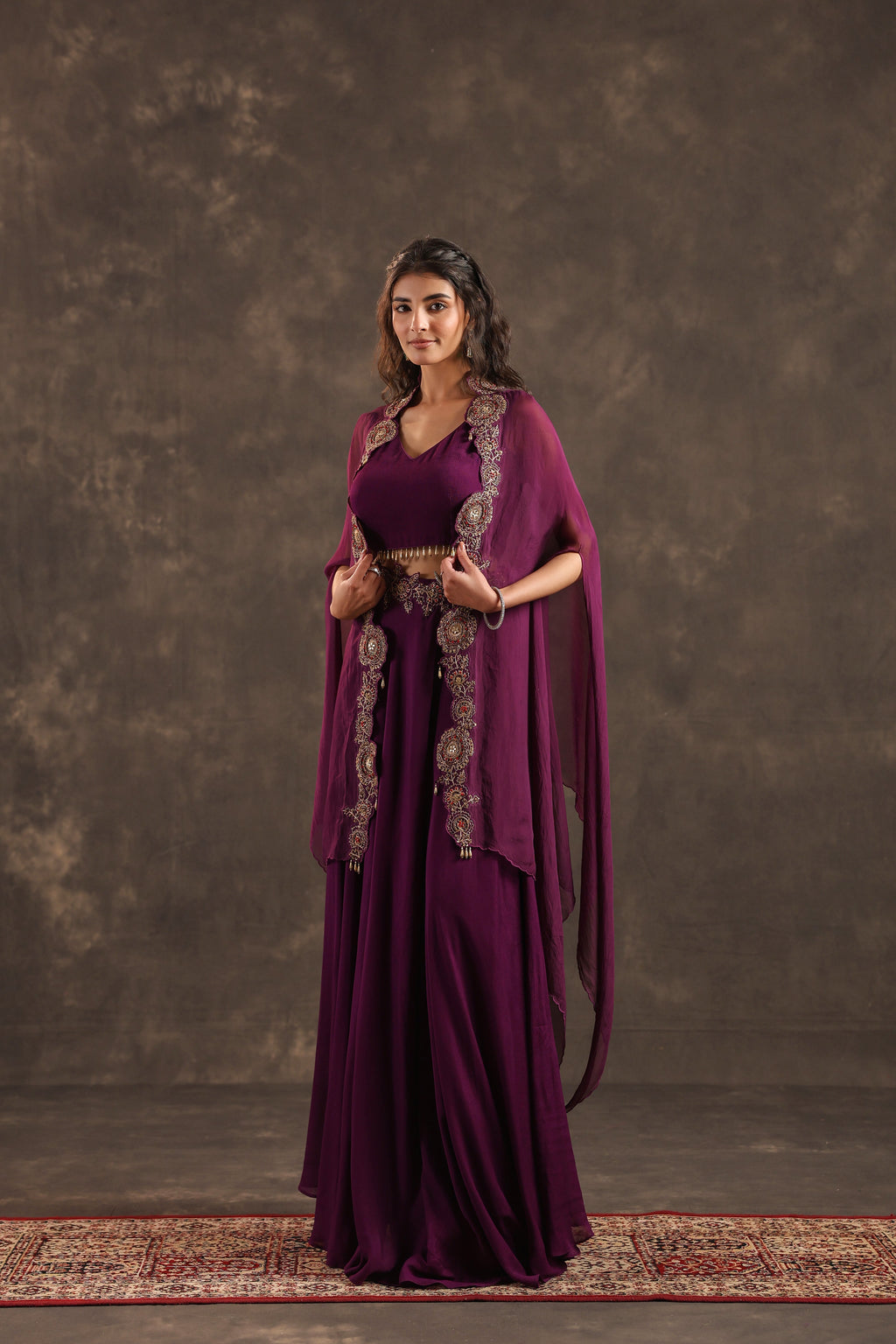 Divider Pant with Heavy Jacket Burgundy