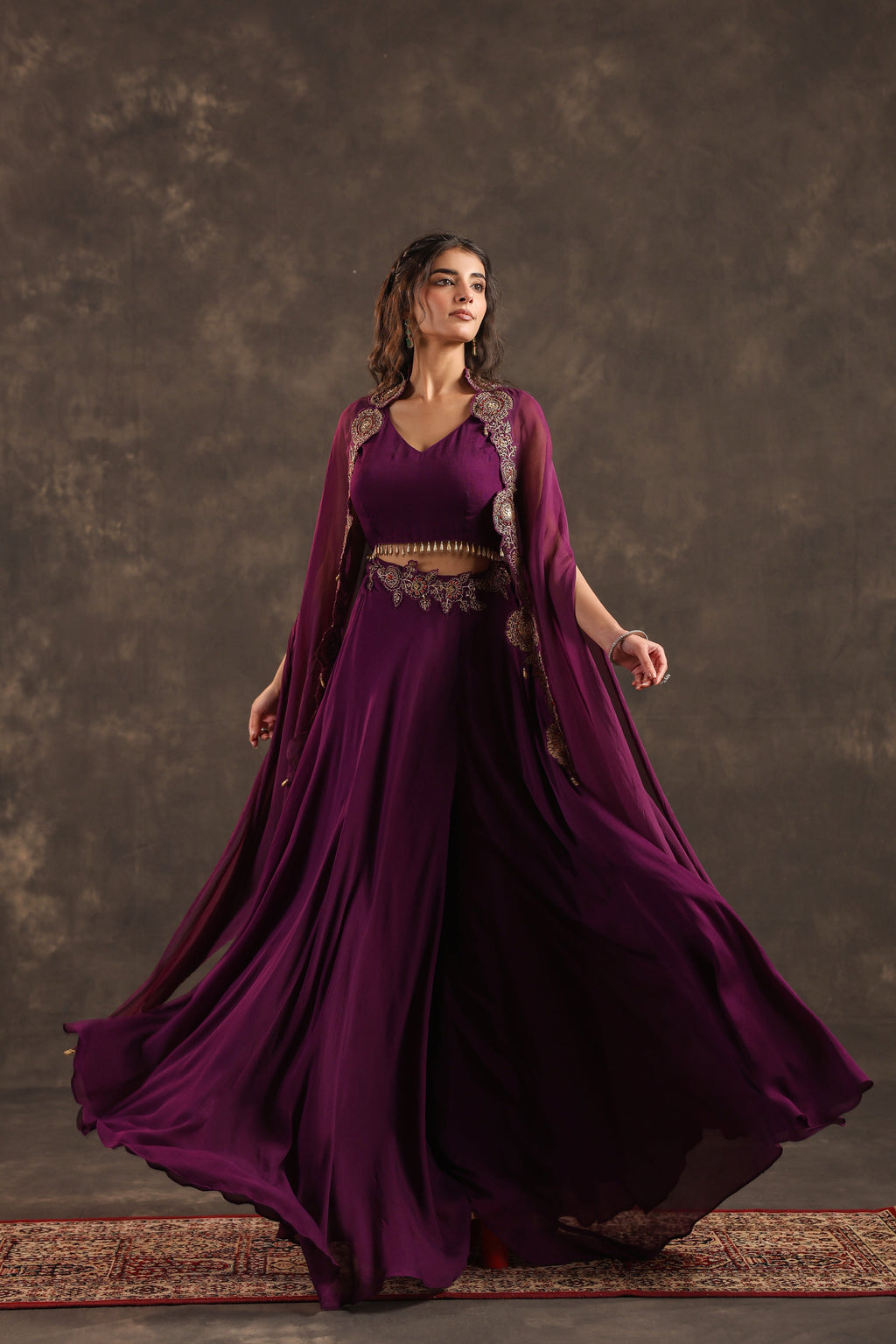 Divider Pant with Heavy Jacket Burgundy