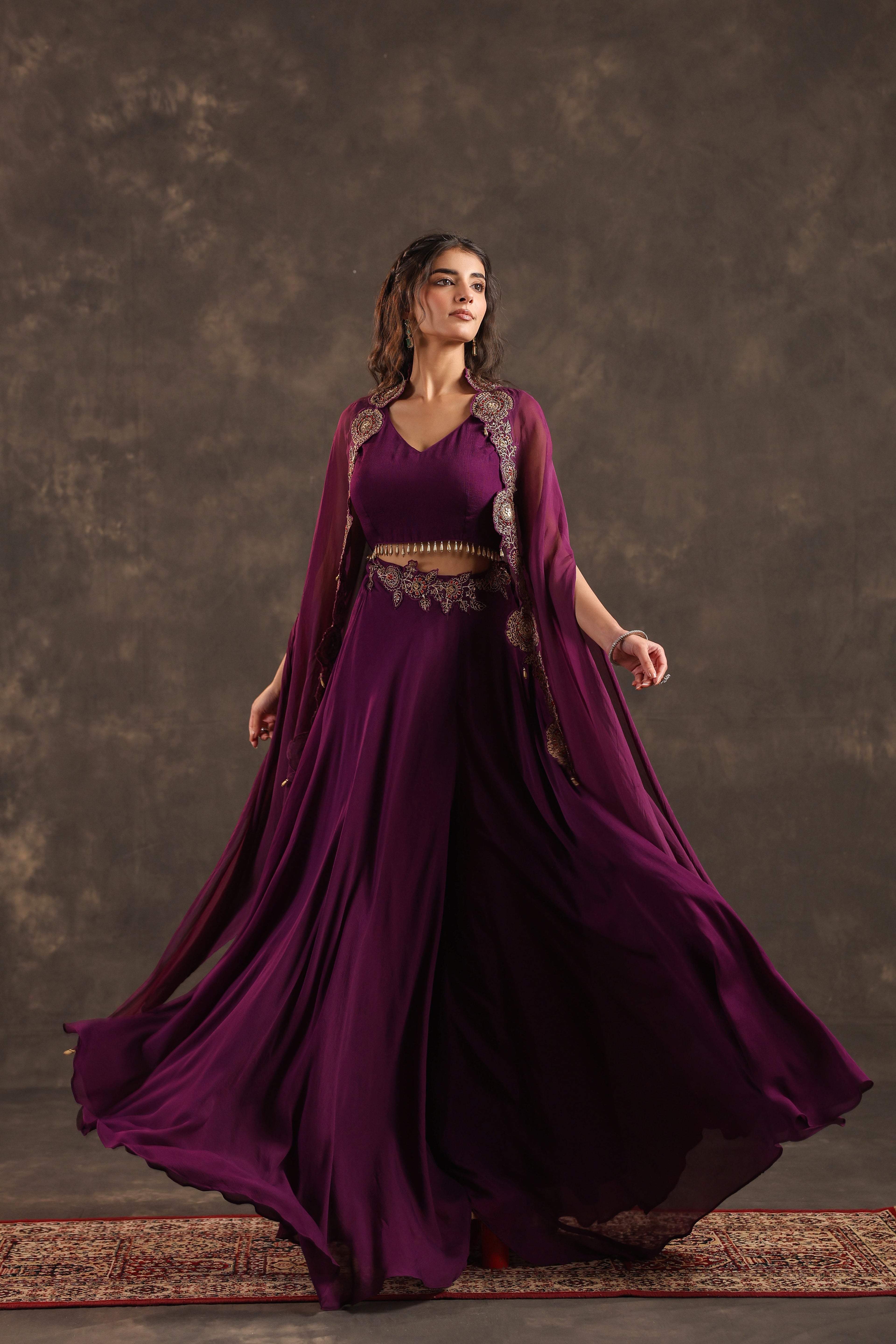 Divider Pant with Heavy Jacket Burgundy