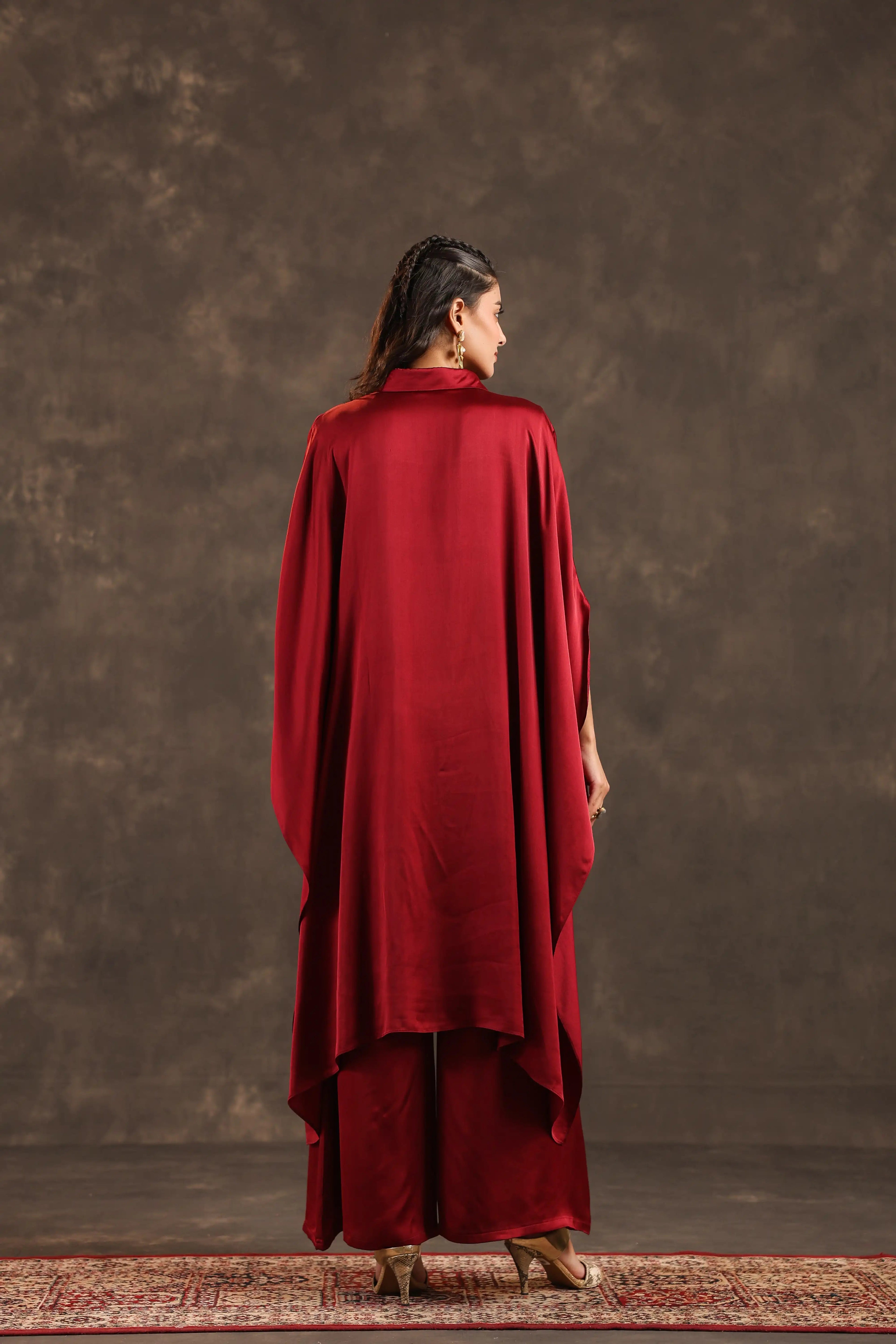 Kaftan Top with Pant Maroon