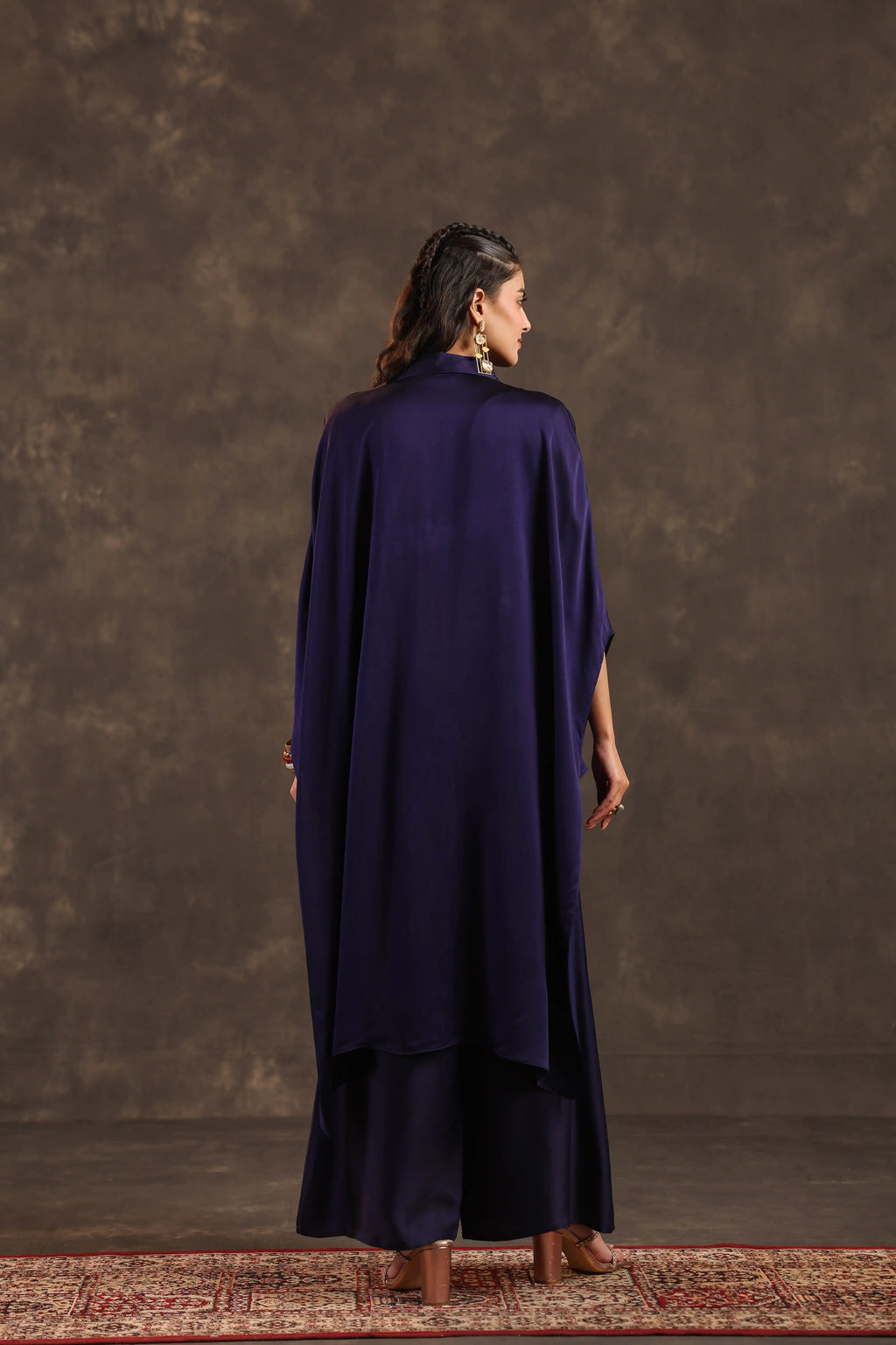 Kaftan Top with Pant Voilet - Violet