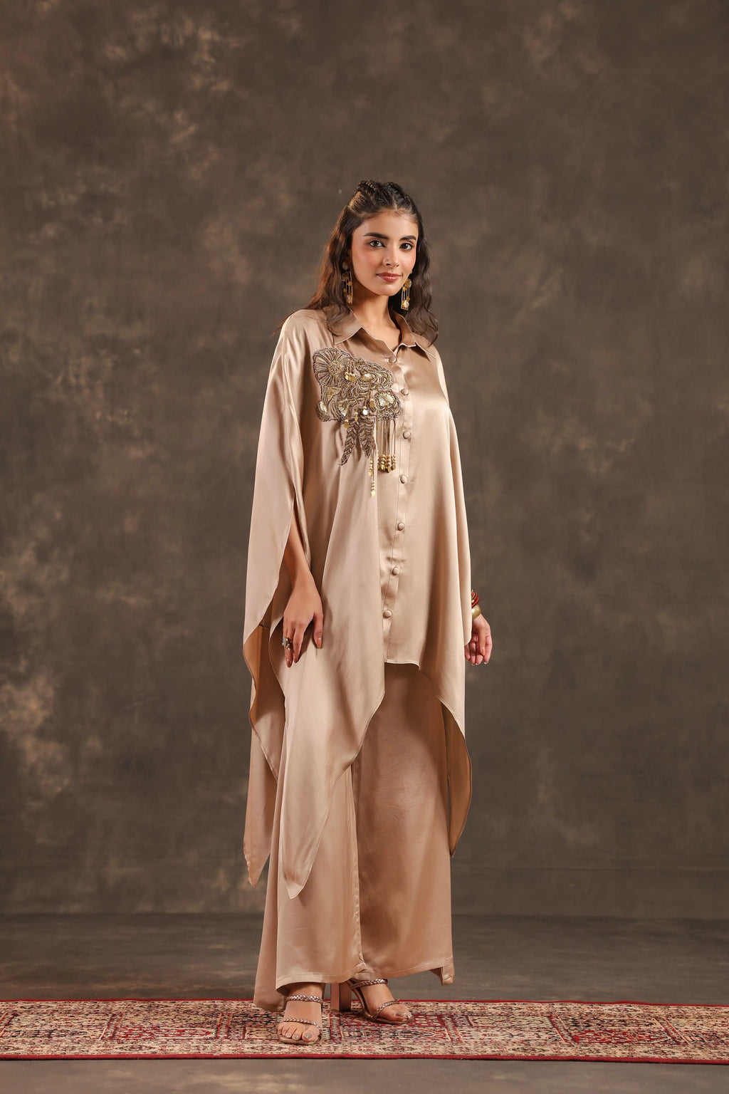 Kaftan Top with Pant Beige
