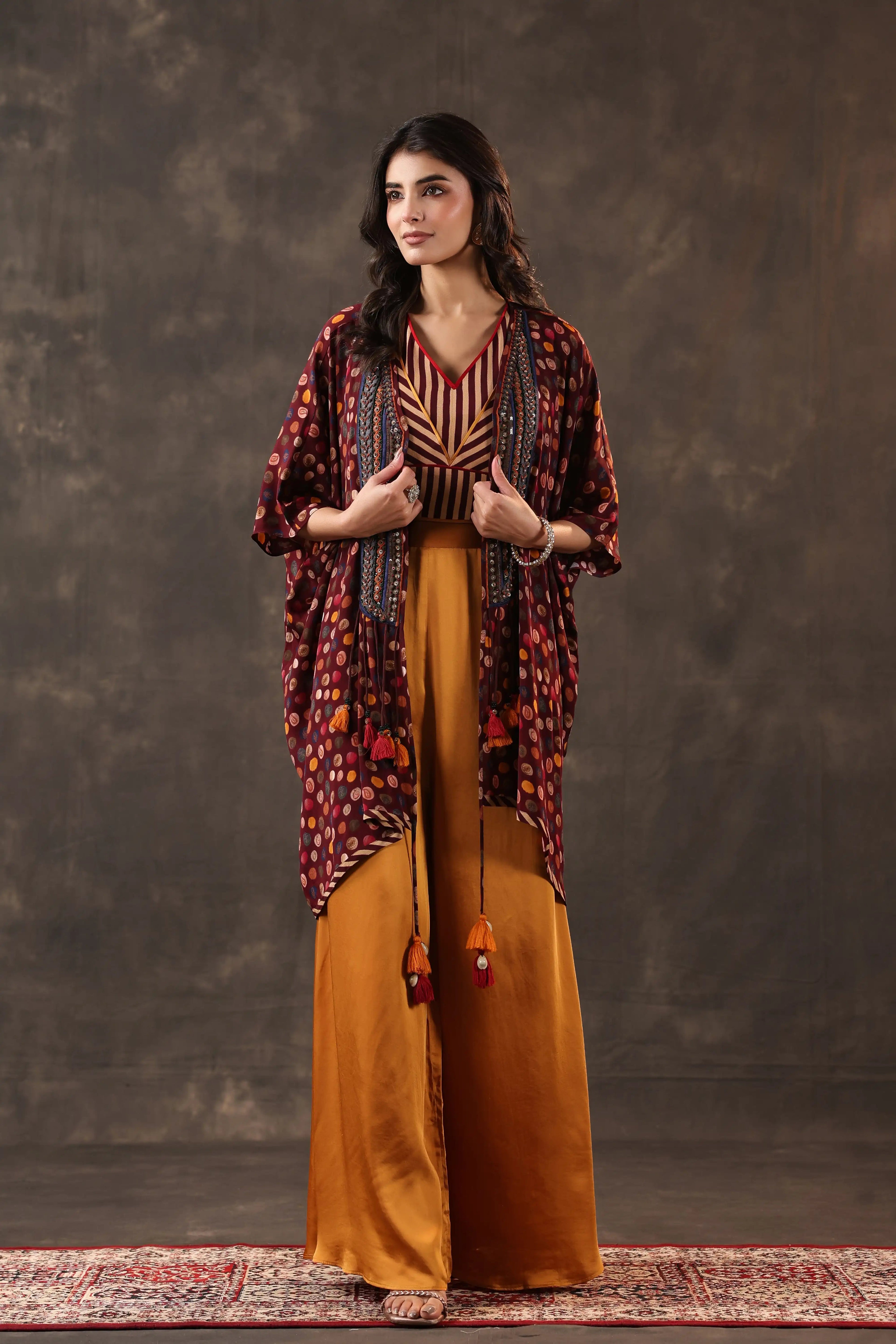 Emblished Jacket Set - Multi