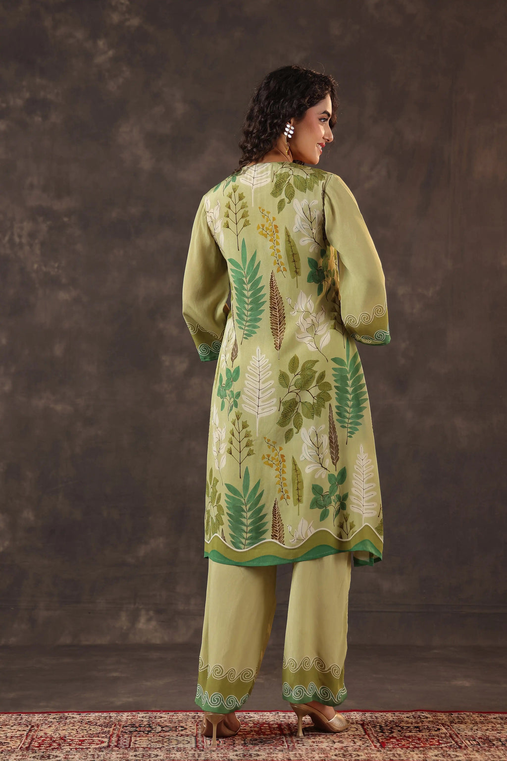 Printed Kurti - Olive