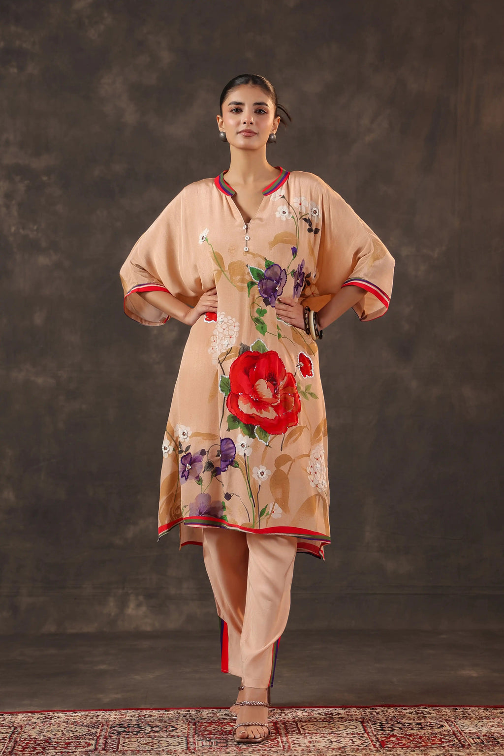 Printed Kurti - Beige