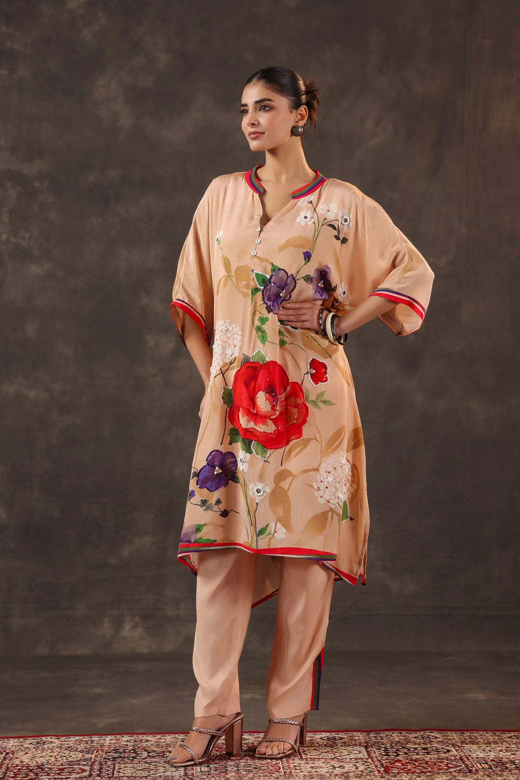 Printed Kurti - Beige