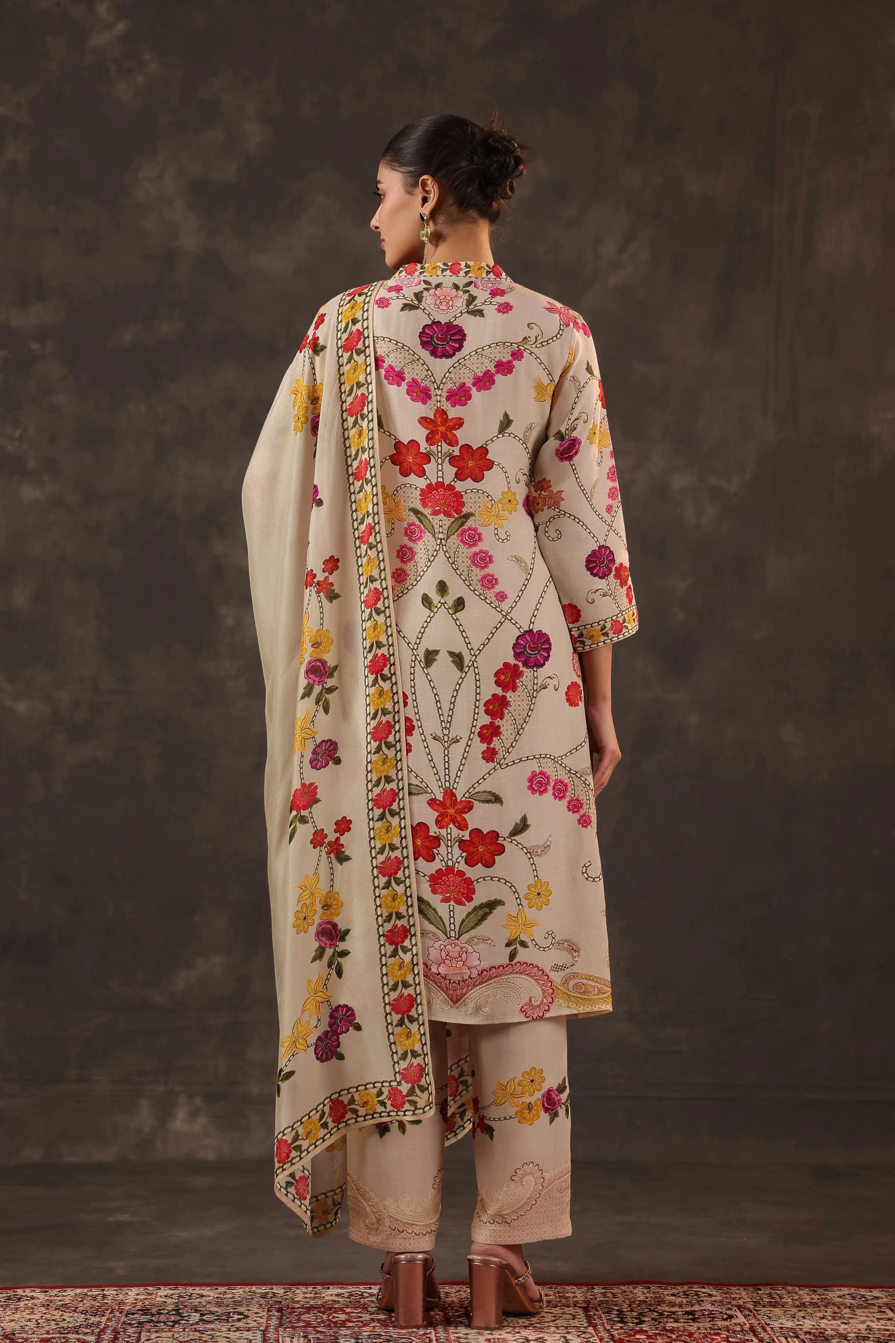 Russian Silk Salwar Kameez Suit Set