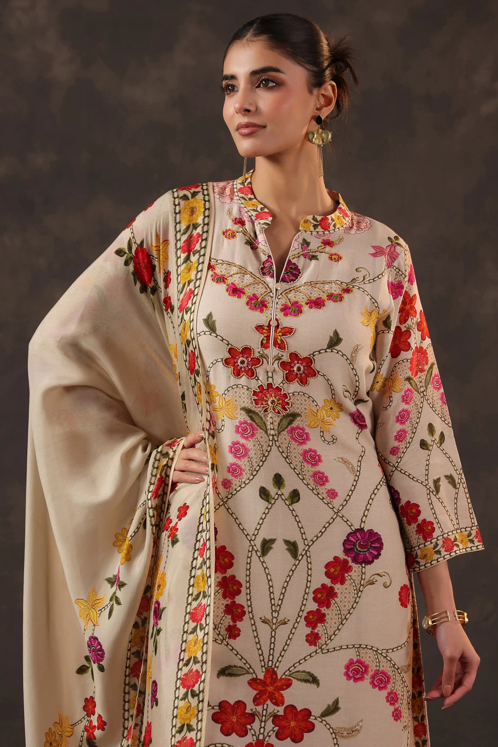Russian Silk Salwar Kameez Suit Set