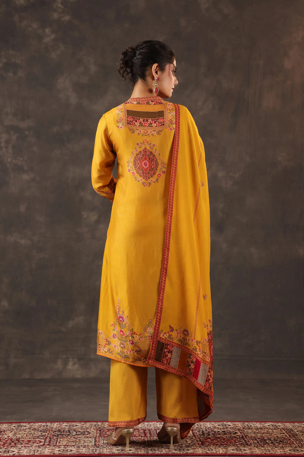 Mustard Salwar Kameez Suit Set