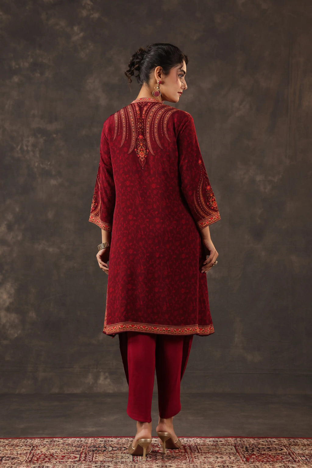 Traditional Kurti - Maroon