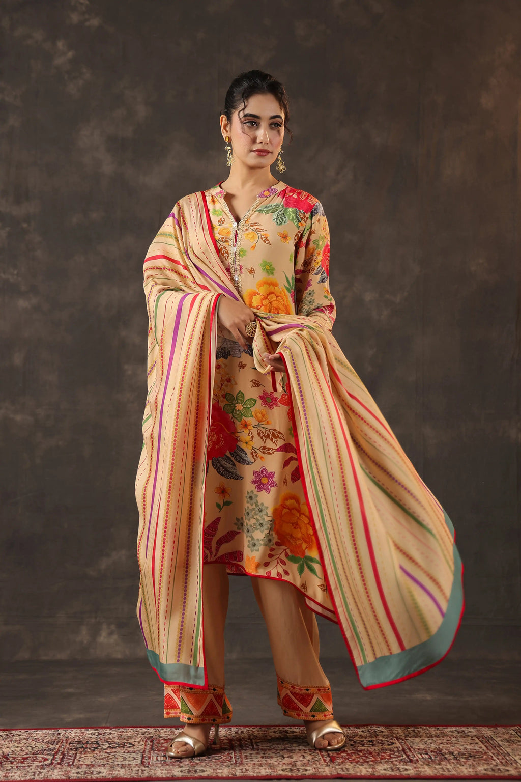 Multi Salwar Kameez Suit Set