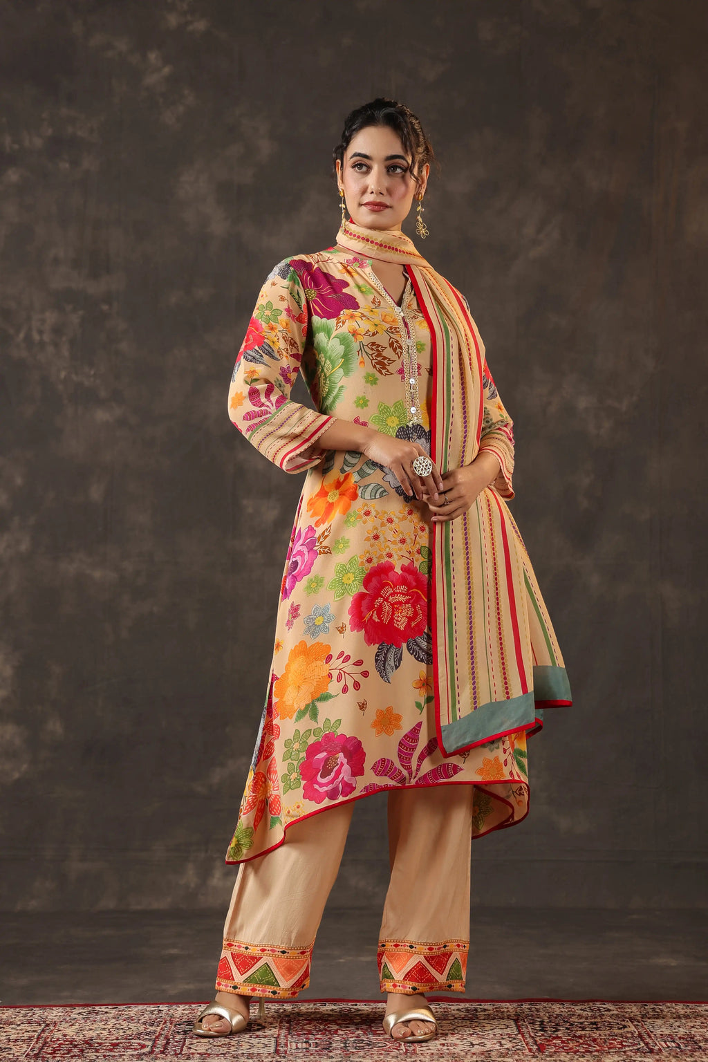 Multi Salwar Kameez Suit Set