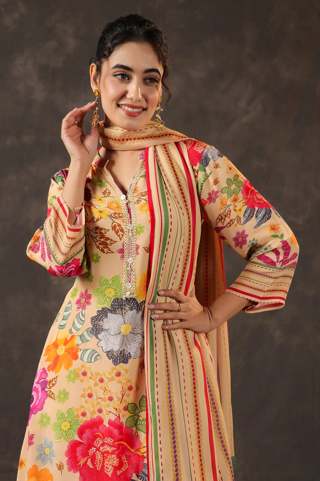 Multi Salwar Kameez Suit Set