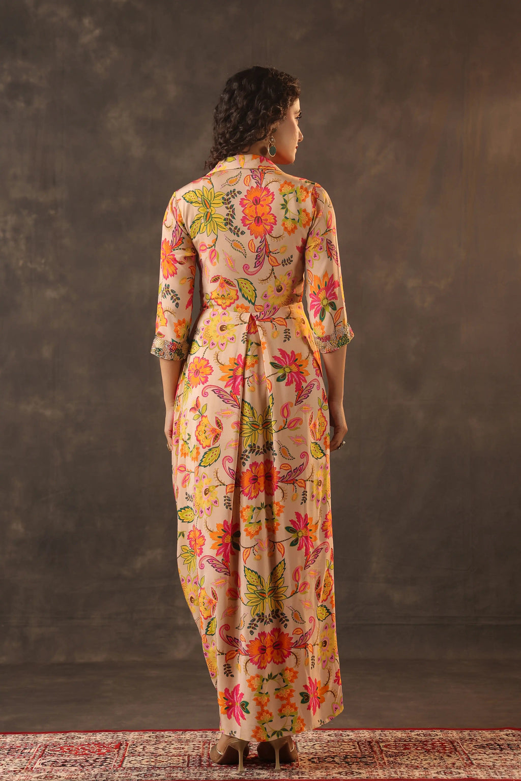 Printed Drape Dress - Multi