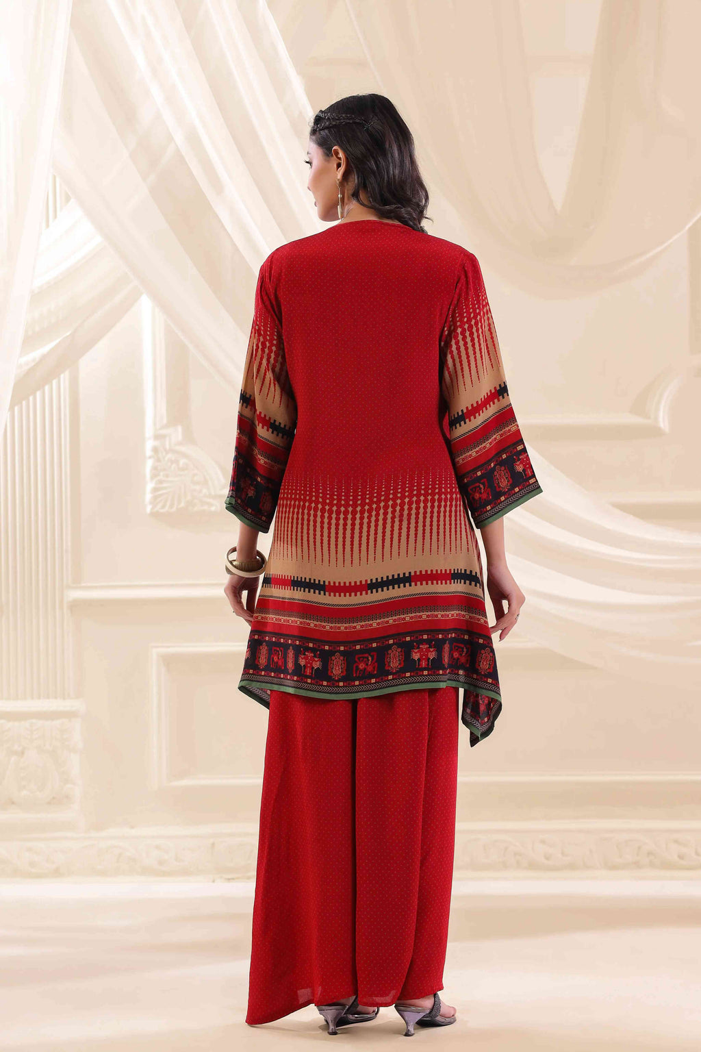 Printed Co-Ord - Multi - - Multi Top Length :- 32 Inches