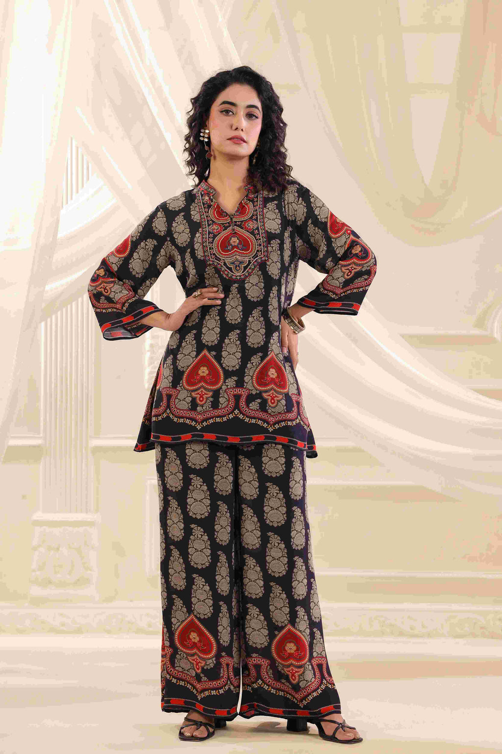 Printed Co-Ord - Black