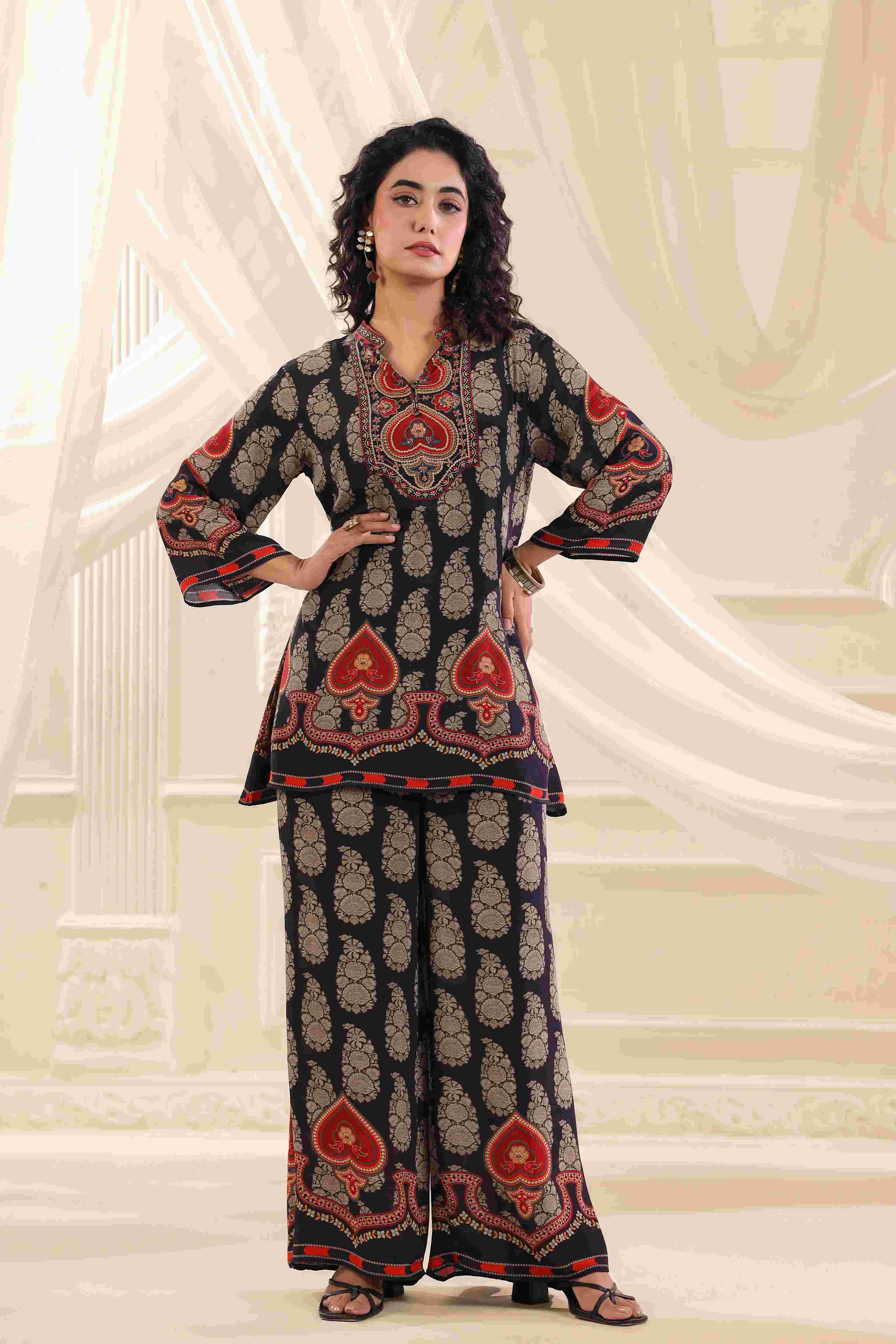 Printed Co-Ord - Black