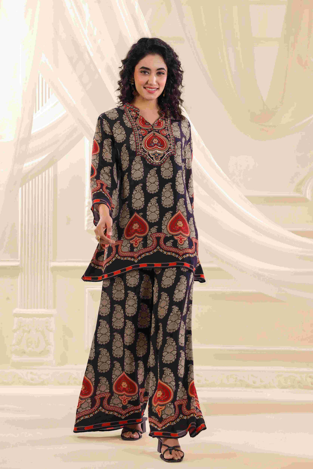 Printed Co-Ord - Black