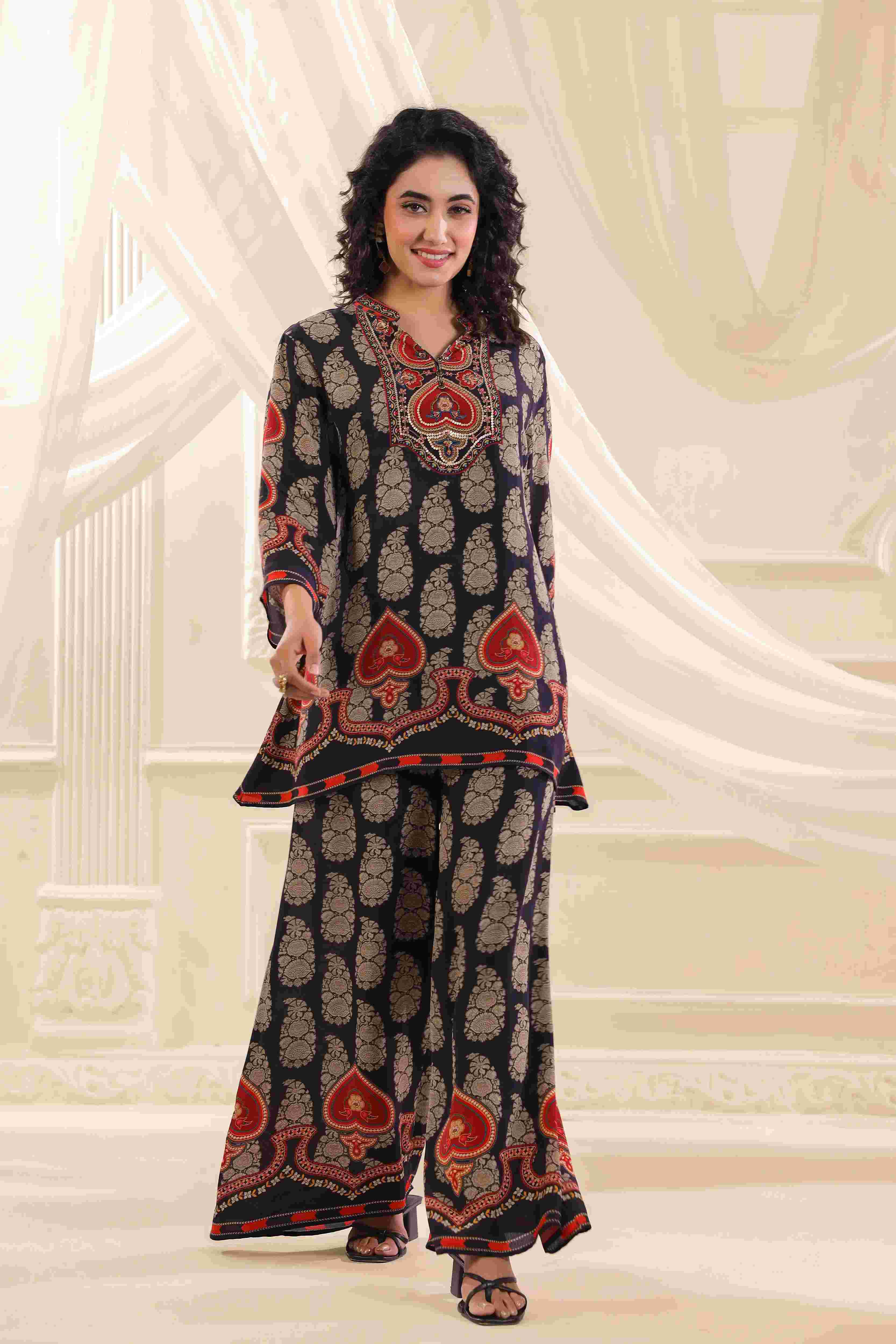 Printed Co-Ord - Black