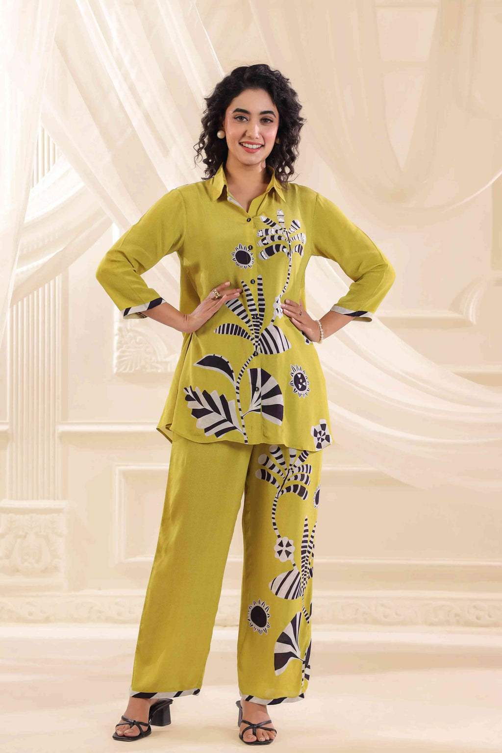 Printed Co-Ord set - Green
