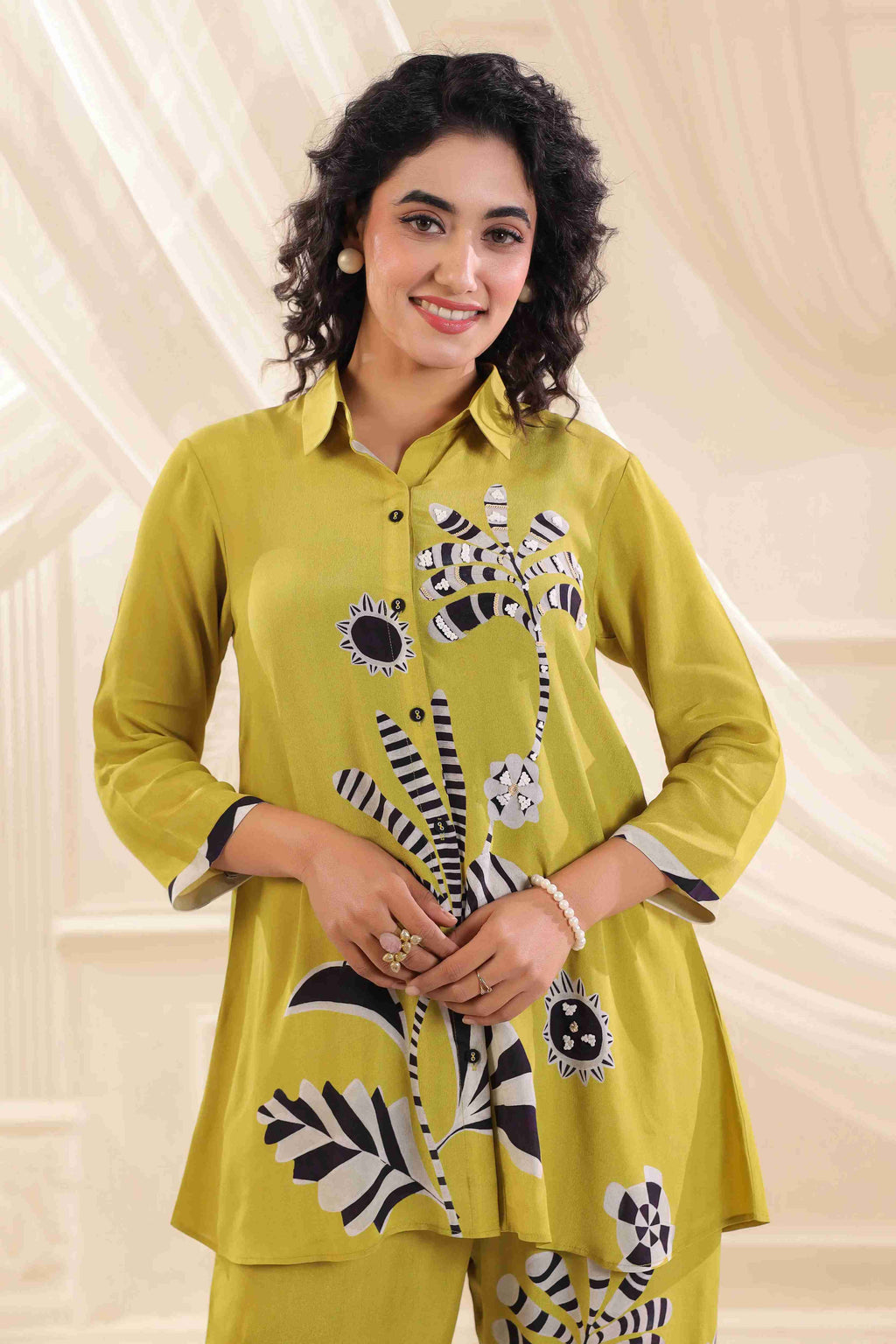 Printed Co-Ord set - Green