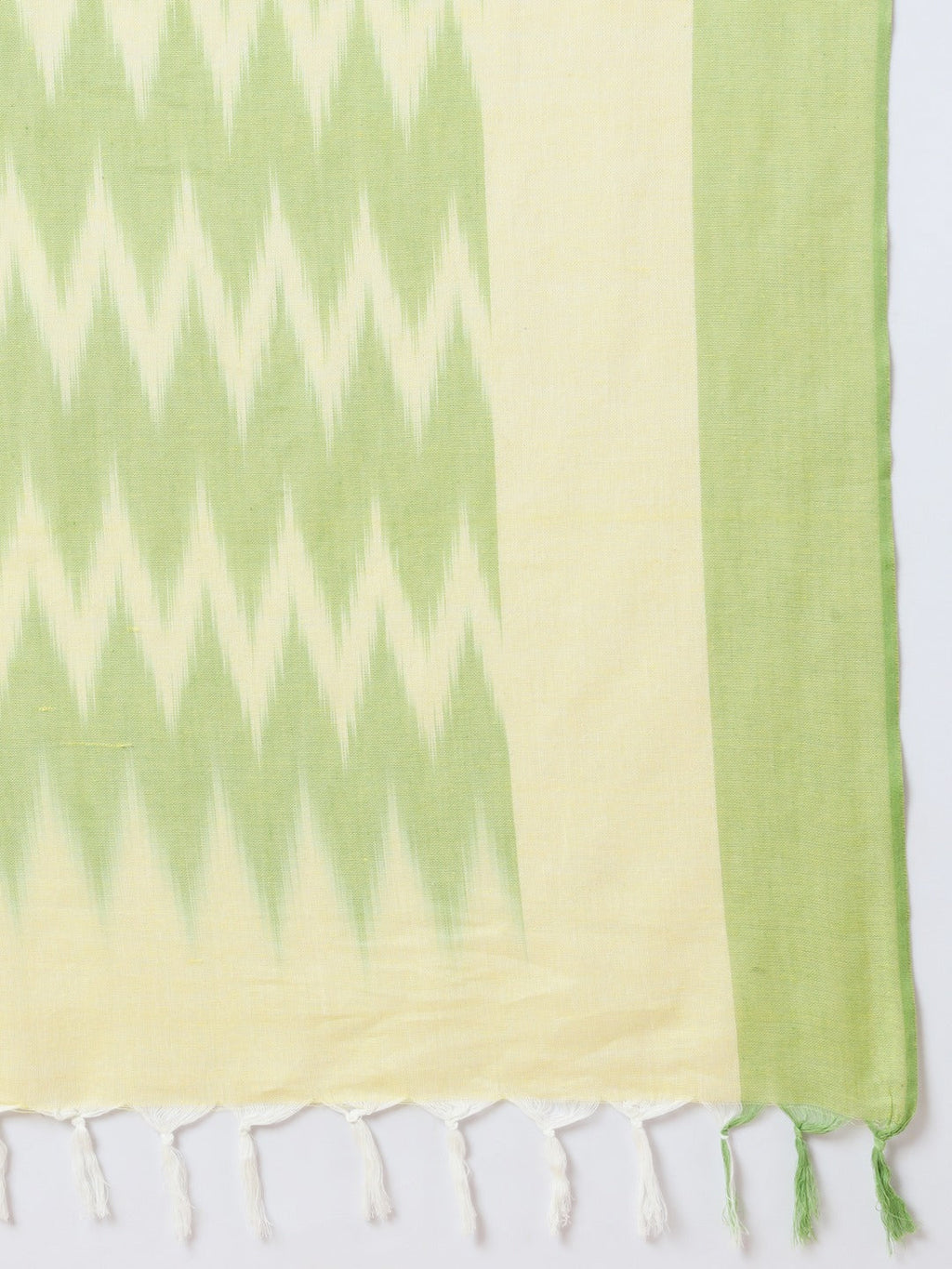 Green Cotton Ikat Kurta Dupatta Set