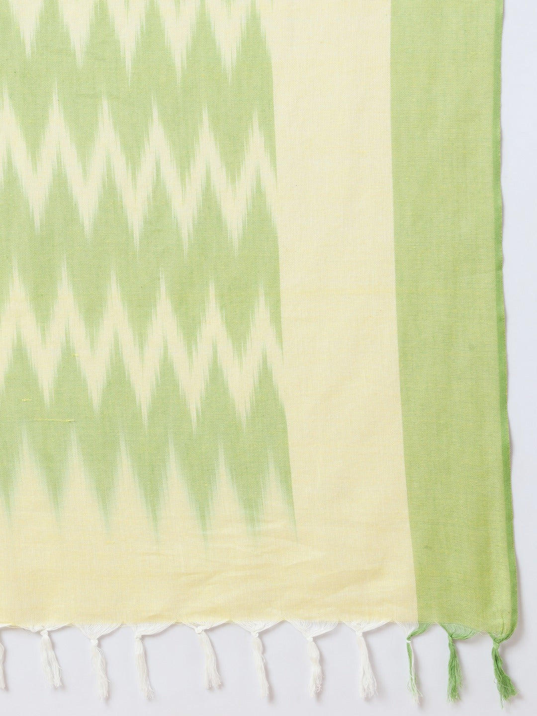 Green Cotton Ikat Kurta Dupatta Set